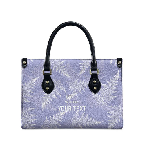 New Zealand Silver Fern Rugby Custom Leather Bag Go Aotearoa Champions Purple Version - Aussie Hoodie