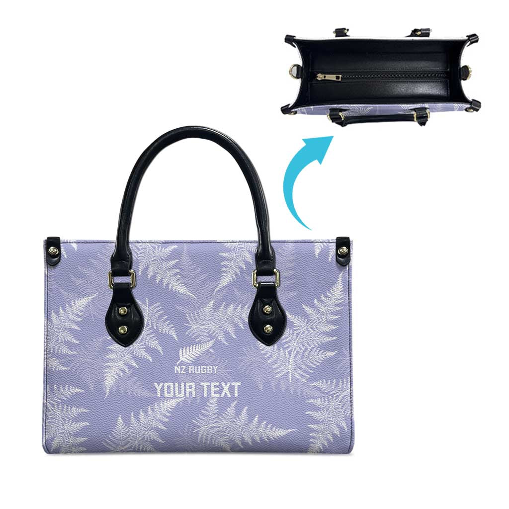 New Zealand Silver Fern Rugby Custom Leather Bag Go Aotearoa Champions Purple Version - Aussie Hoodie