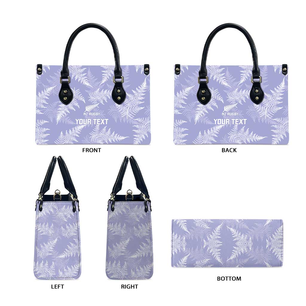 New Zealand Silver Fern Rugby Custom Leather Bag Go Aotearoa Champions Purple Version - Aussie Hoodie