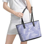 New Zealand Silver Fern Rugby Custom Leather Tote Bag Go Aotearoa Champions Purple Version - Aussie Hoodie