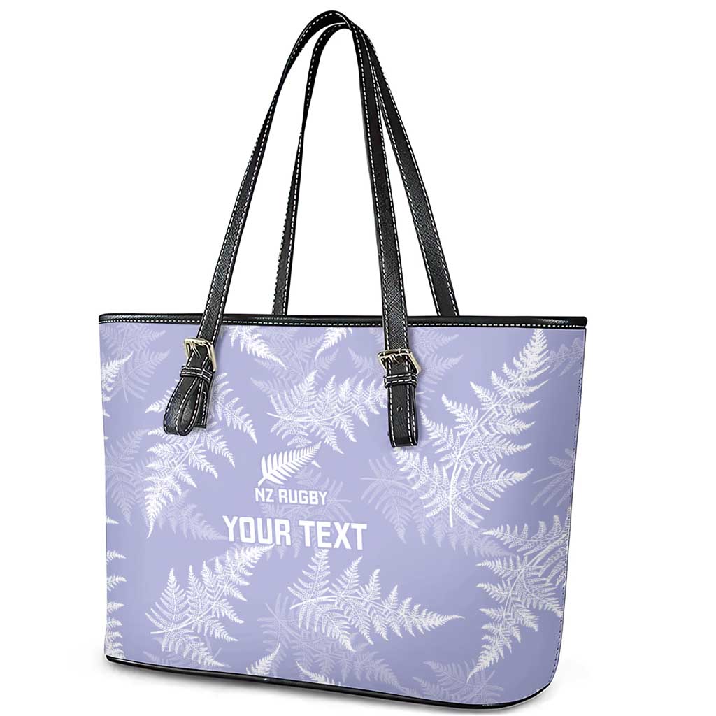 New Zealand Silver Fern Rugby Custom Leather Tote Bag Go Aotearoa Champions Purple Version - Aussie Hoodie
