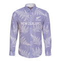 New Zealand Silver Fern Rugby Custom Long Sleeve Button Shirt Go Aotearoa Champions Purple Version - Aussie Hoodie