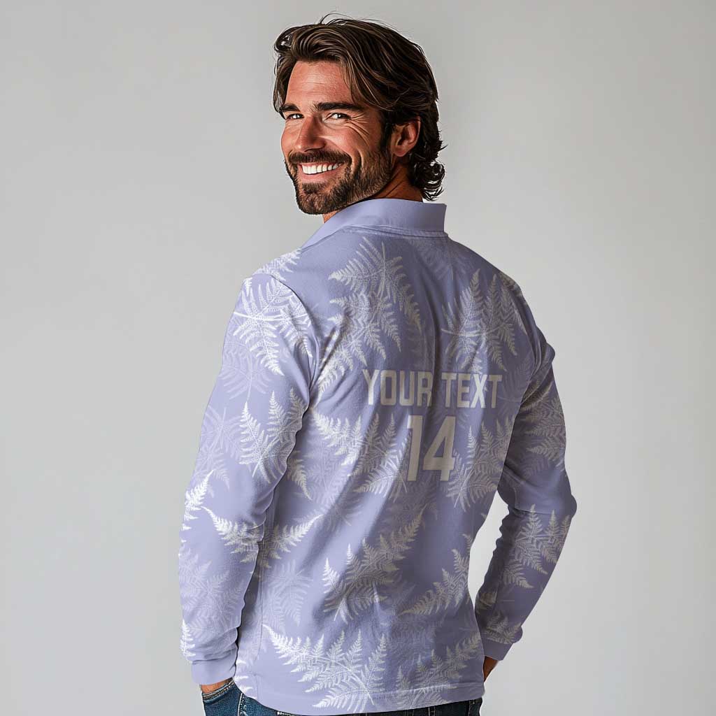 New Zealand Silver Fern Rugby Custom Long Sleeve Polo Shirt Go Aotearoa Champions Purple Version - Aussie Hoodie