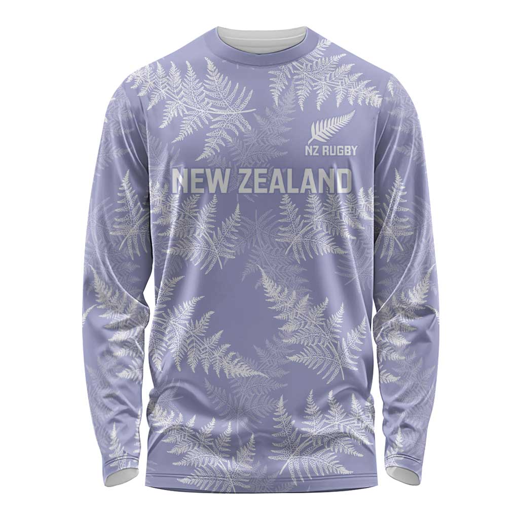 New Zealand Silver Fern Rugby Custom Long Sleeve Shirt Go Aotearoa Champions Purple Version - Aussie Hoodie