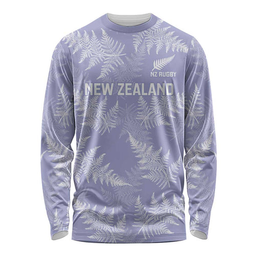 New Zealand Silver Fern Rugby Custom Long Sleeve Shirt Go Aotearoa Champions Purple Version - Aussie Hoodie