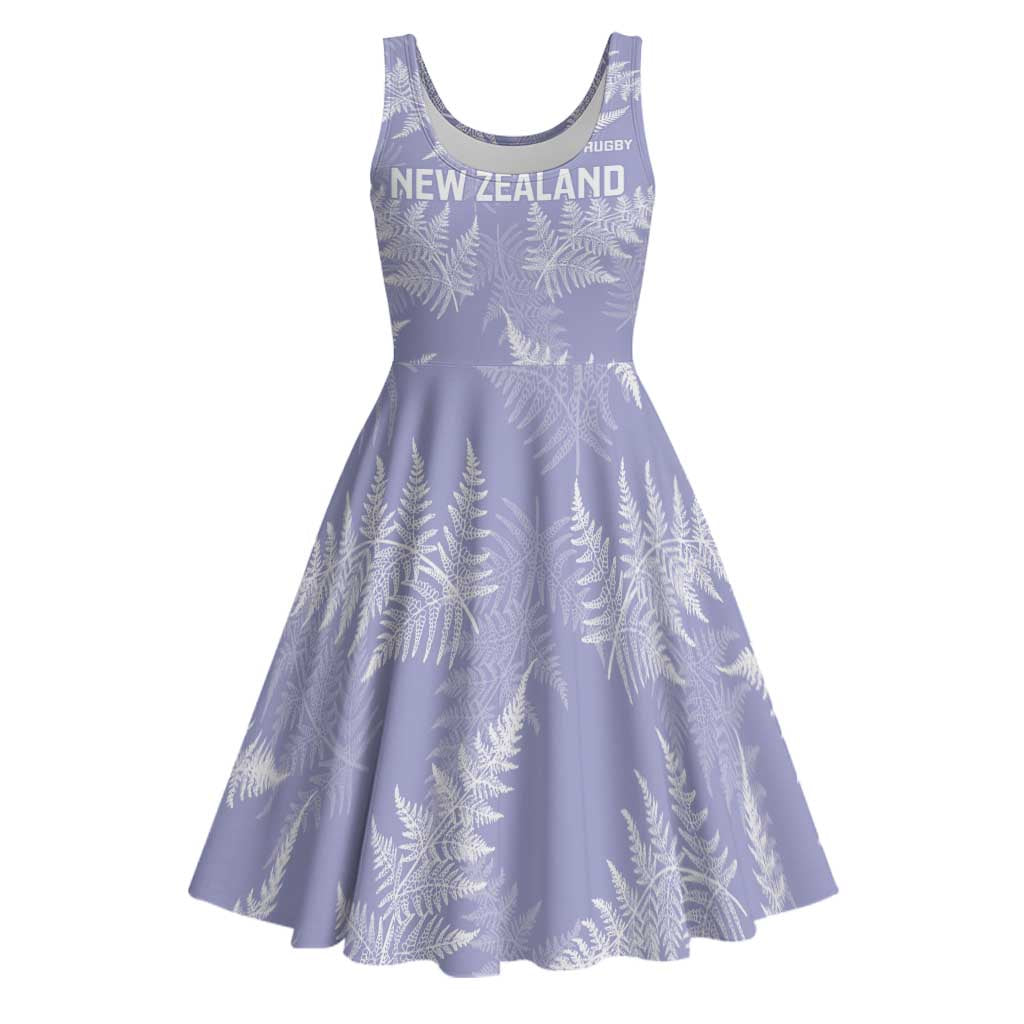 New Zealand Silver Fern Rugby Custom Midi Dress Go Aotearoa Champions Purple Version - Aussie Hoodie