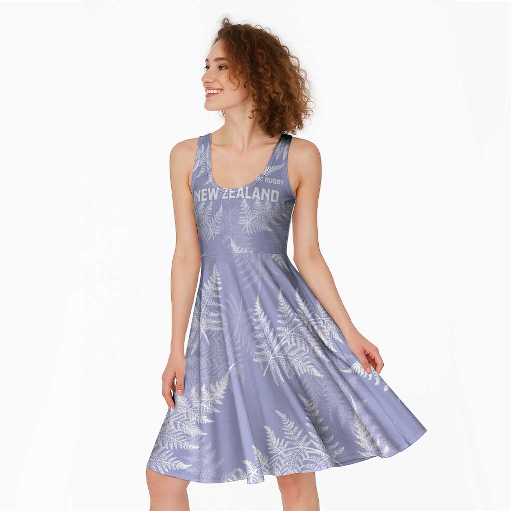 New Zealand Silver Fern Rugby Custom Midi Dress Go Aotearoa Champions Purple Version - Aussie Hoodie