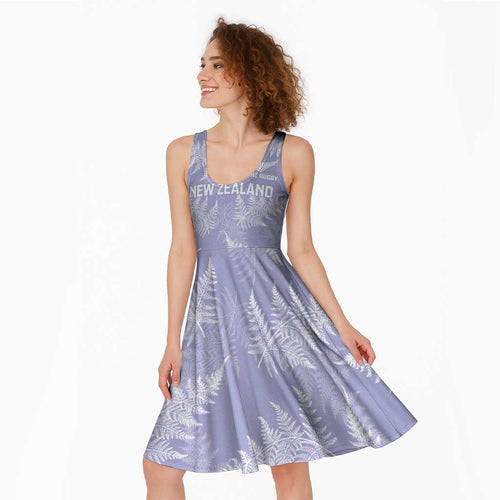 New Zealand Silver Fern Rugby Custom Midi Dress Go Aotearoa Champions Purple Version - Aussie Hoodie