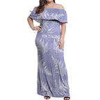 New Zealand Silver Fern Rugby Custom Off Shoulder Maxi Dress Go Aotearoa Champions Purple Version - Aussie Hoodie