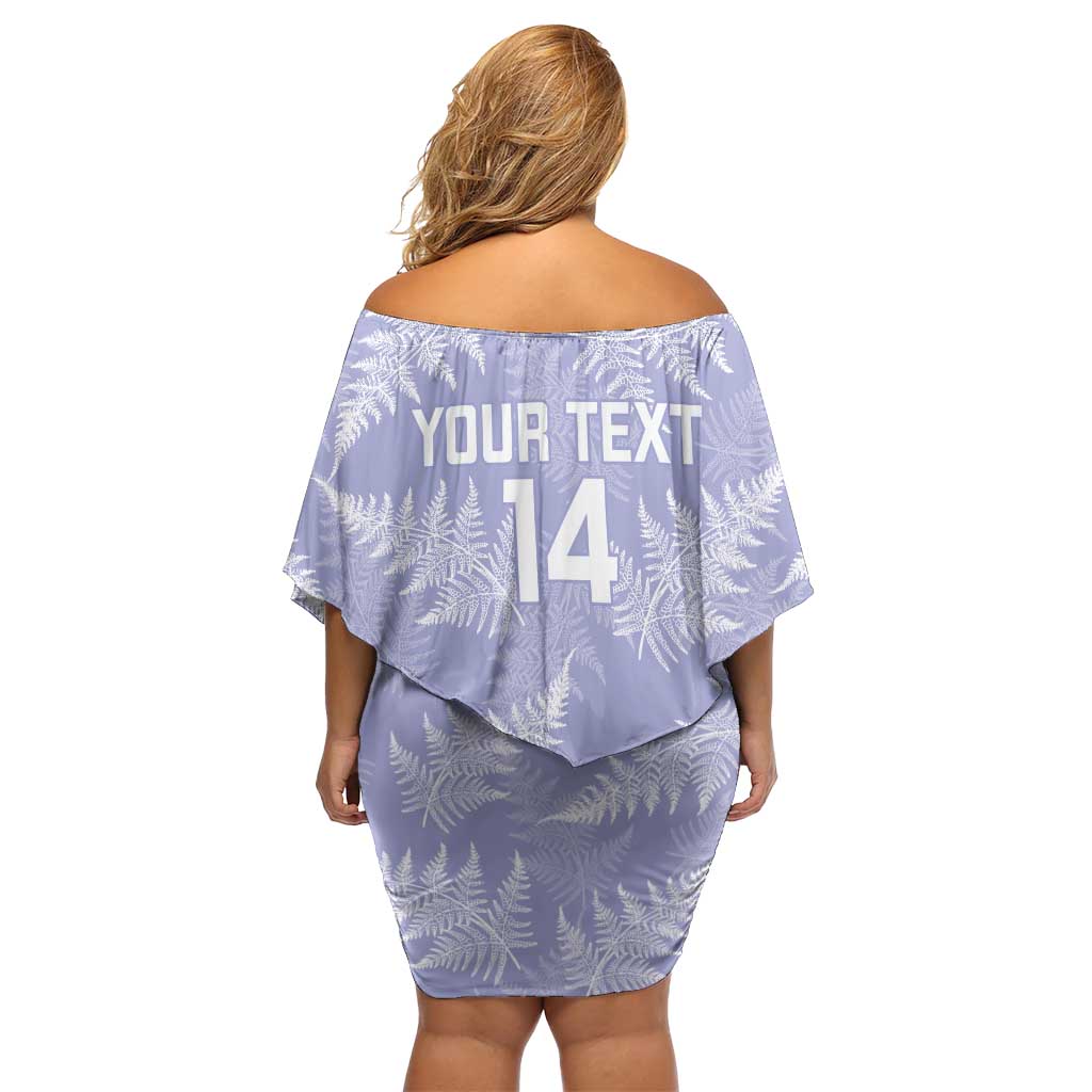 New Zealand Silver Fern Rugby Custom Off Shoulder Short Dress Go Aotearoa Champions Purple Version - Aussie Hoodie