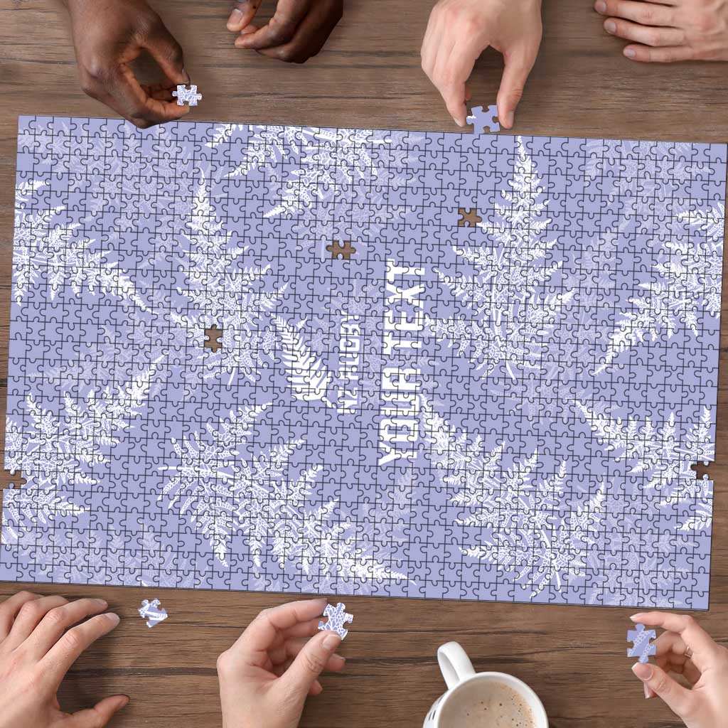 New Zealand Silver Fern Rugby Custom Puzzle Go Aotearoa Champions Purple Version - Aussie Hoodie