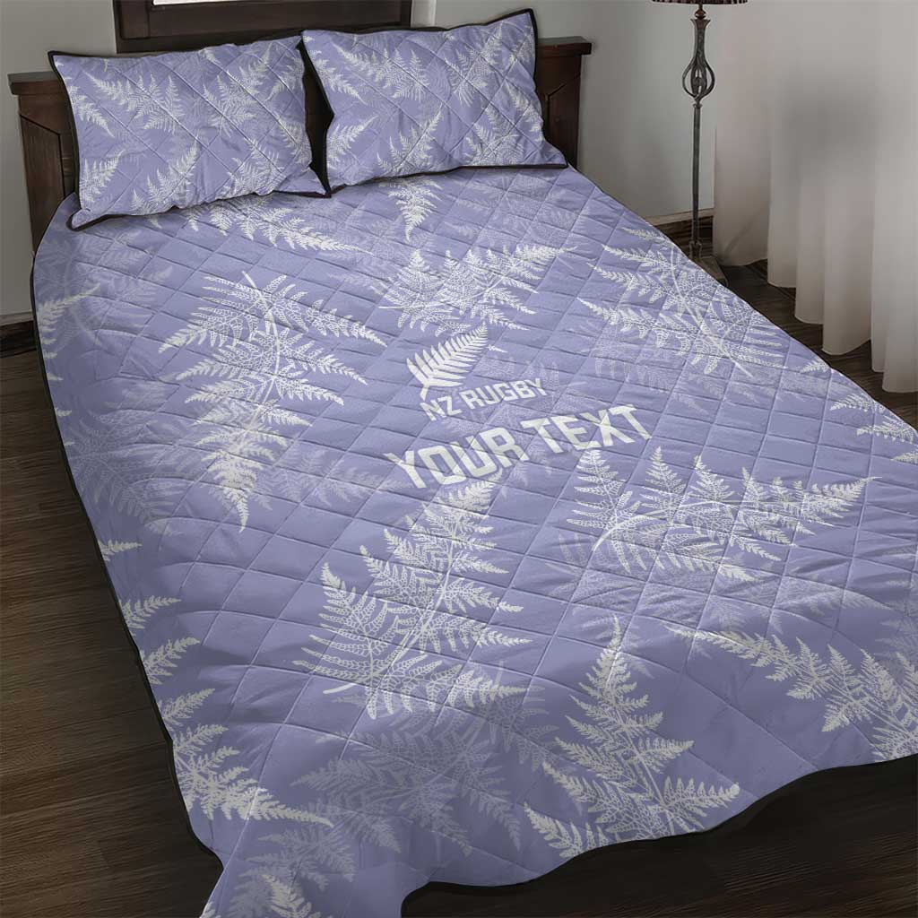 New Zealand Silver Fern Rugby Custom Quilt Bed Set Go Aotearoa Champions Purple Version - Aussie Hoodie