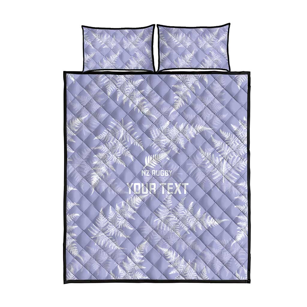 New Zealand Silver Fern Rugby Custom Quilt Bed Set Go Aotearoa Champions Purple Version - Aussie Hoodie