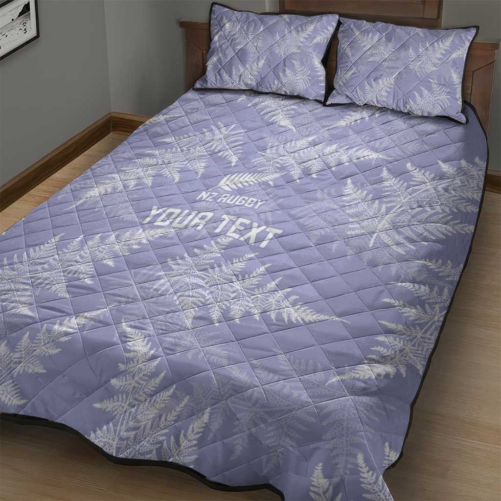 New Zealand Silver Fern Rugby Custom Quilt Bed Set Go Aotearoa Champions Purple Version - Aussie Hoodie