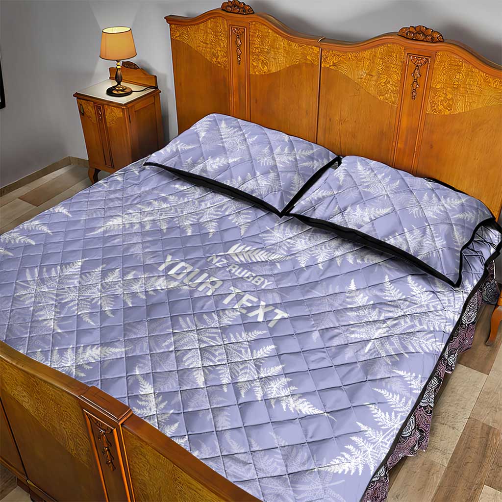 New Zealand Silver Fern Rugby Custom Quilt Bed Set Go Aotearoa Champions Purple Version - Aussie Hoodie