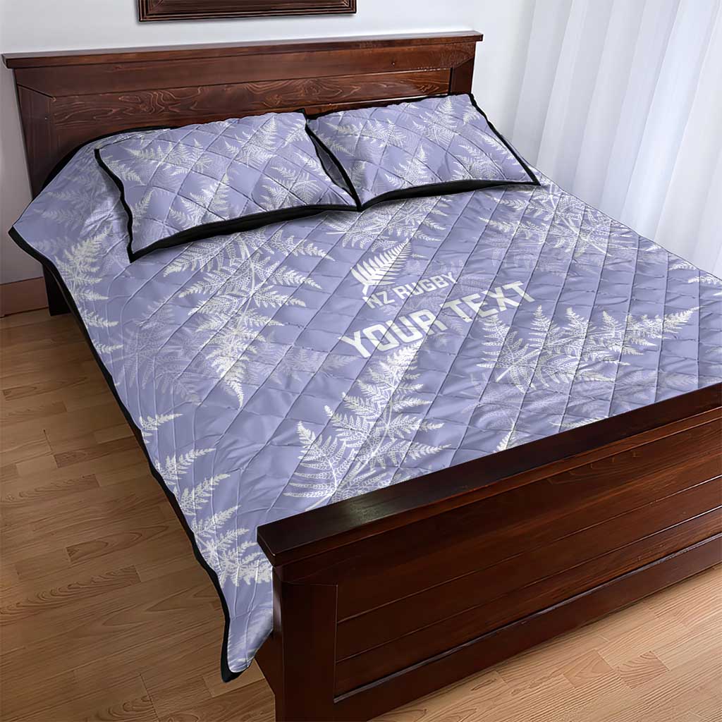 New Zealand Silver Fern Rugby Custom Quilt Bed Set Go Aotearoa Champions Purple Version - Aussie Hoodie