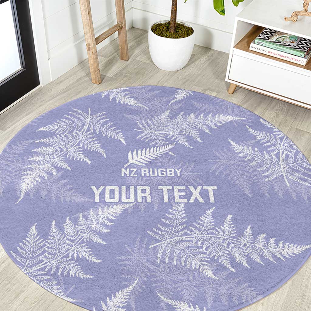 New Zealand Silver Fern Rugby Custom Round Carpet Go Aotearoa Champions Purple Version - Aussie Hoodie