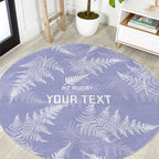 New Zealand Silver Fern Rugby Custom Round Carpet Go Aotearoa Champions Purple Version - Aussie Hoodie