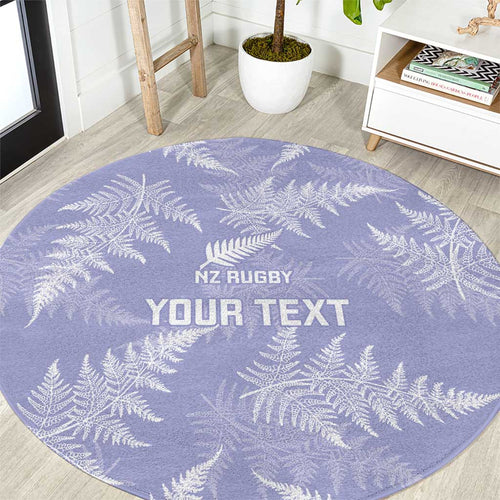 New Zealand Silver Fern Rugby Custom Round Carpet Go Aotearoa Champions Purple Version - Aussie Hoodie