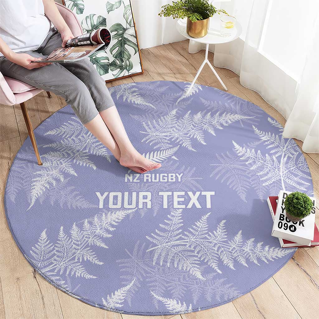 New Zealand Silver Fern Rugby Custom Round Carpet Go Aotearoa Champions Purple Version - Aussie Hoodie