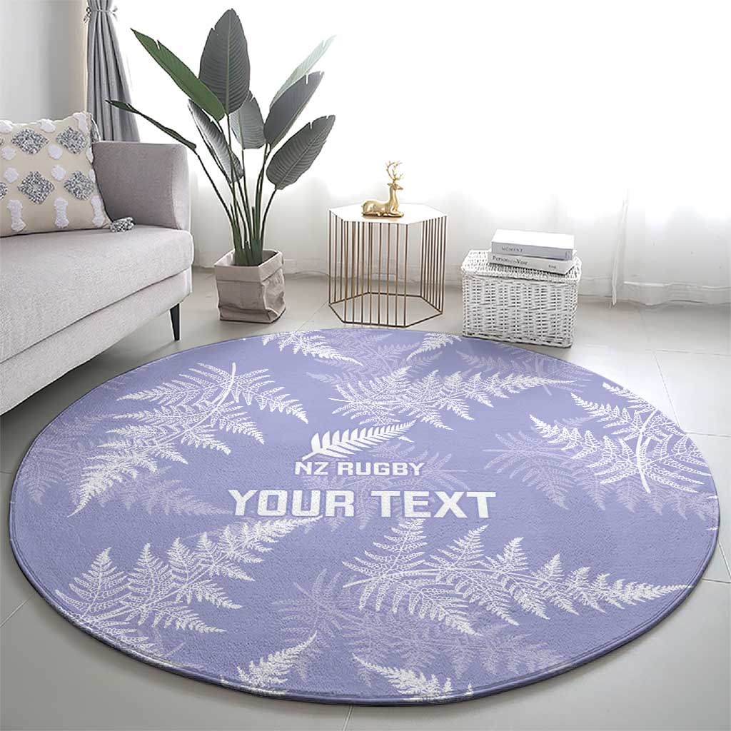 New Zealand Silver Fern Rugby Custom Round Carpet Go Aotearoa Champions Purple Version - Aussie Hoodie