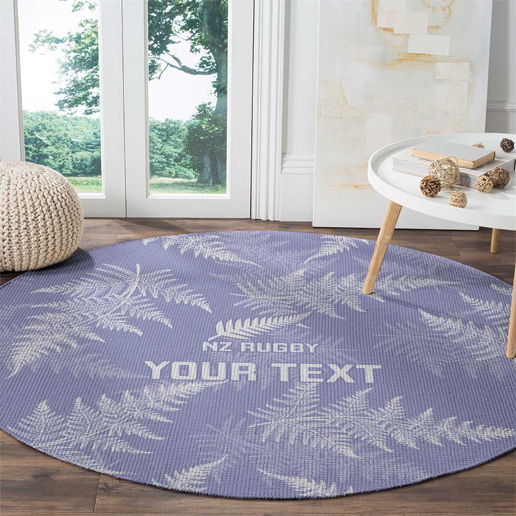 New Zealand Silver Fern Rugby Custom Round Carpet Go Aotearoa Champions Purple Version - Aussie Hoodie