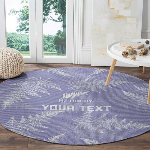 New Zealand Silver Fern Rugby Custom Round Carpet Go Aotearoa Champions Purple Version - Aussie Hoodie
