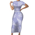 New Zealand Silver Fern Rugby Custom Short Sleeve Bodycon Dress Go Aotearoa Champions Purple Version - Aussie Hoodie