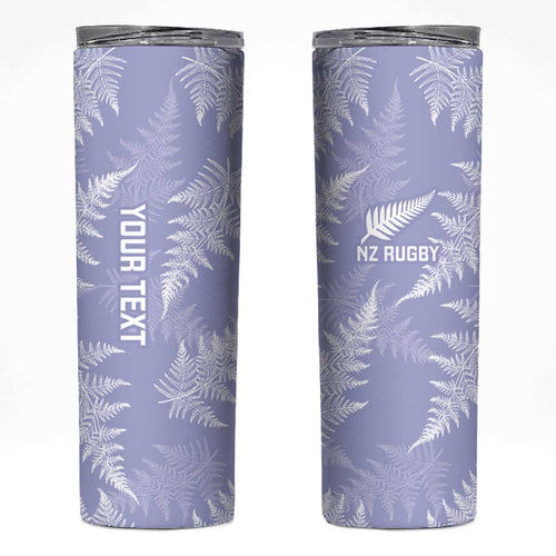 New Zealand Silver Fern Rugby Custom Skinny Tumbler Go Aotearoa Champions Purple Version - Aussie Hoodie