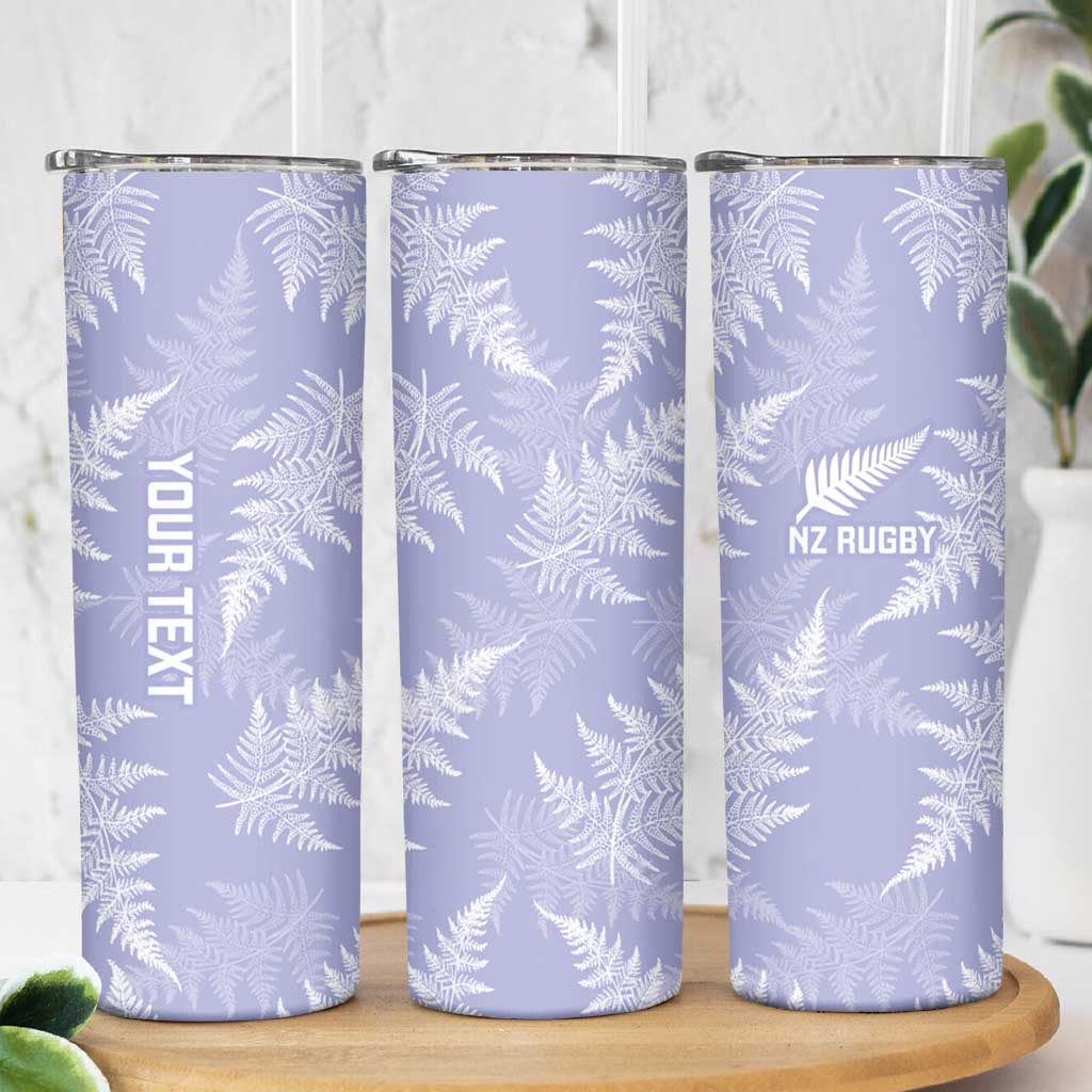 New Zealand Silver Fern Rugby Custom Skinny Tumbler Go Aotearoa Champions Purple Version - Aussie Hoodie