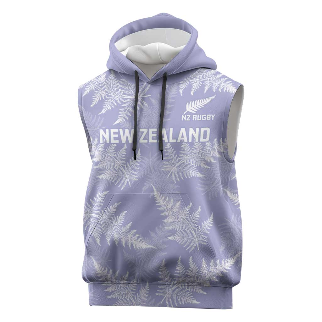 New Zealand Silver Fern Rugby Custom Sleeveless Hoodie Go Aotearoa Champions Purple Version - Aussie Hoodie
