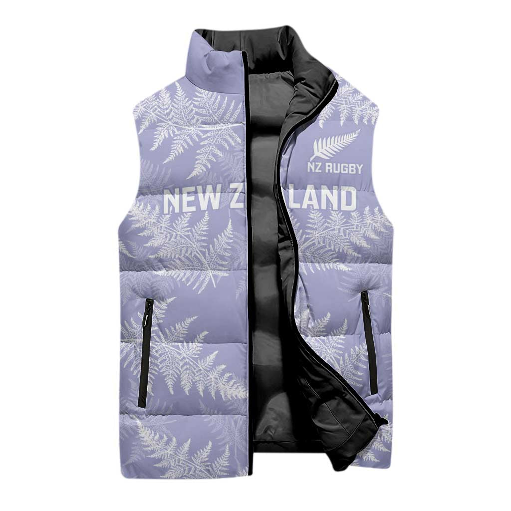 New Zealand Silver Fern Rugby Custom Sleeveless Puffer Jacket Go Aotearoa Champions Purple Version - Aussie Hoodie