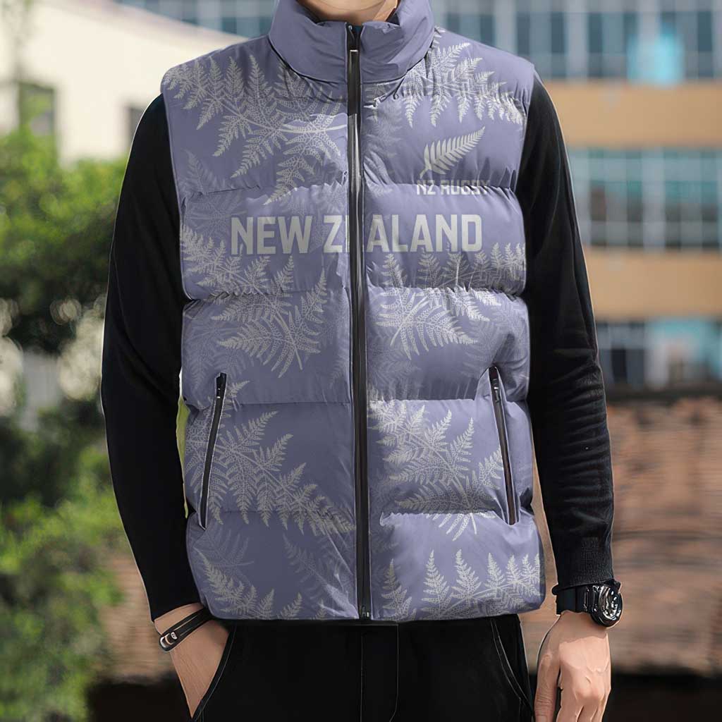 New Zealand Silver Fern Rugby Custom Sleeveless Puffer Jacket Go Aotearoa Champions Purple Version - Aussie Hoodie
