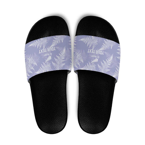 New Zealand Silver Fern Rugby Custom Slide Sandals Go Aotearoa Champions Purple Version - Aussie Hoodie