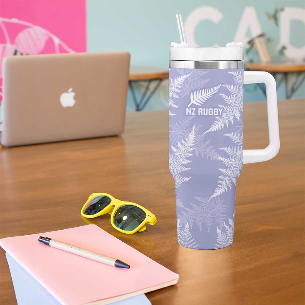 New Zealand Silver Fern Rugby Custom Tumbler With Handle Go Aotearoa Champions Purple Version - Aussie Hoodie