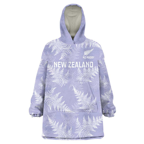New Zealand Silver Fern Rugby Custom Wearable Blanket Hoodie Go Aotearoa Champions Purple Version - Aussie Hoodie