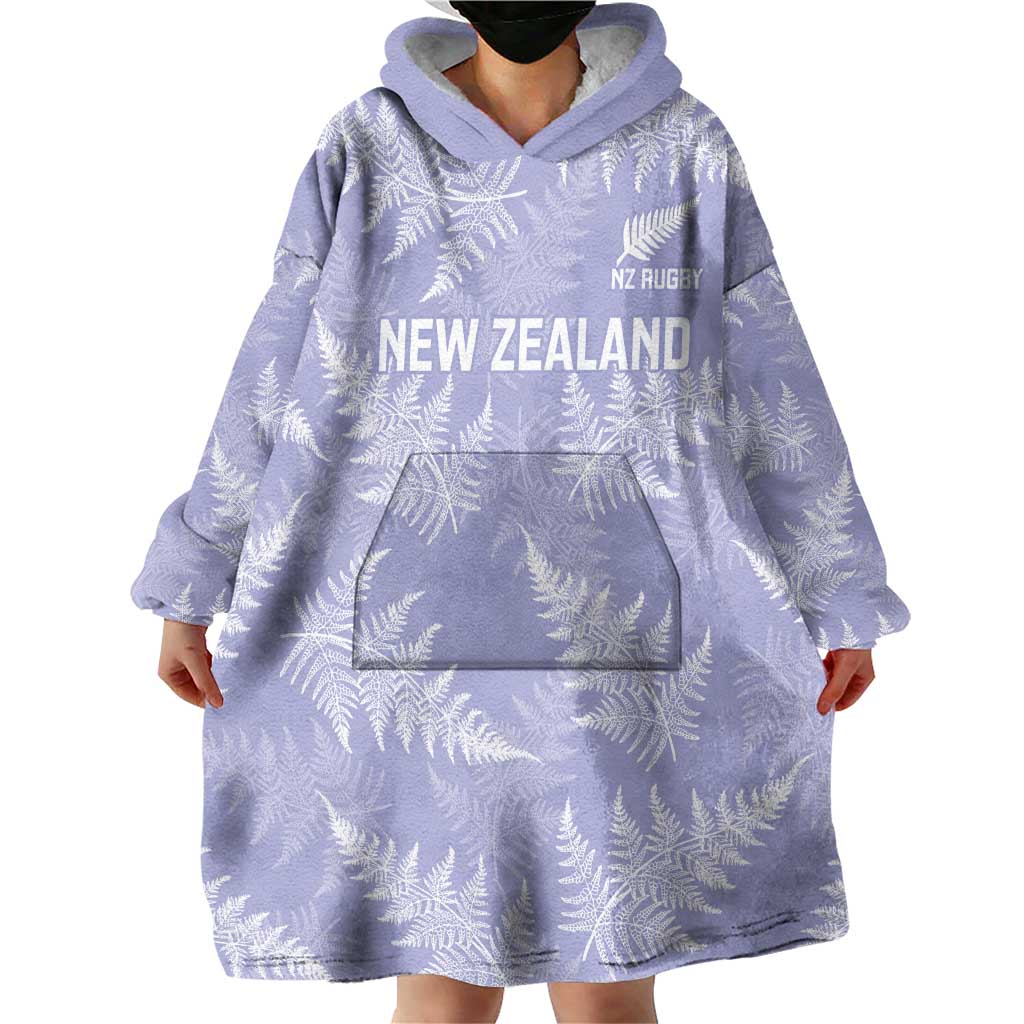 New Zealand Silver Fern Rugby Custom Wearable Blanket Hoodie Go Aotearoa Champions Purple Version - Aussie Hoodie