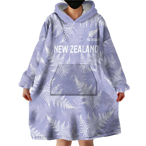 New Zealand Silver Fern Rugby Custom Wearable Blanket Hoodie Go Aotearoa Champions Purple Version - Aussie Hoodie