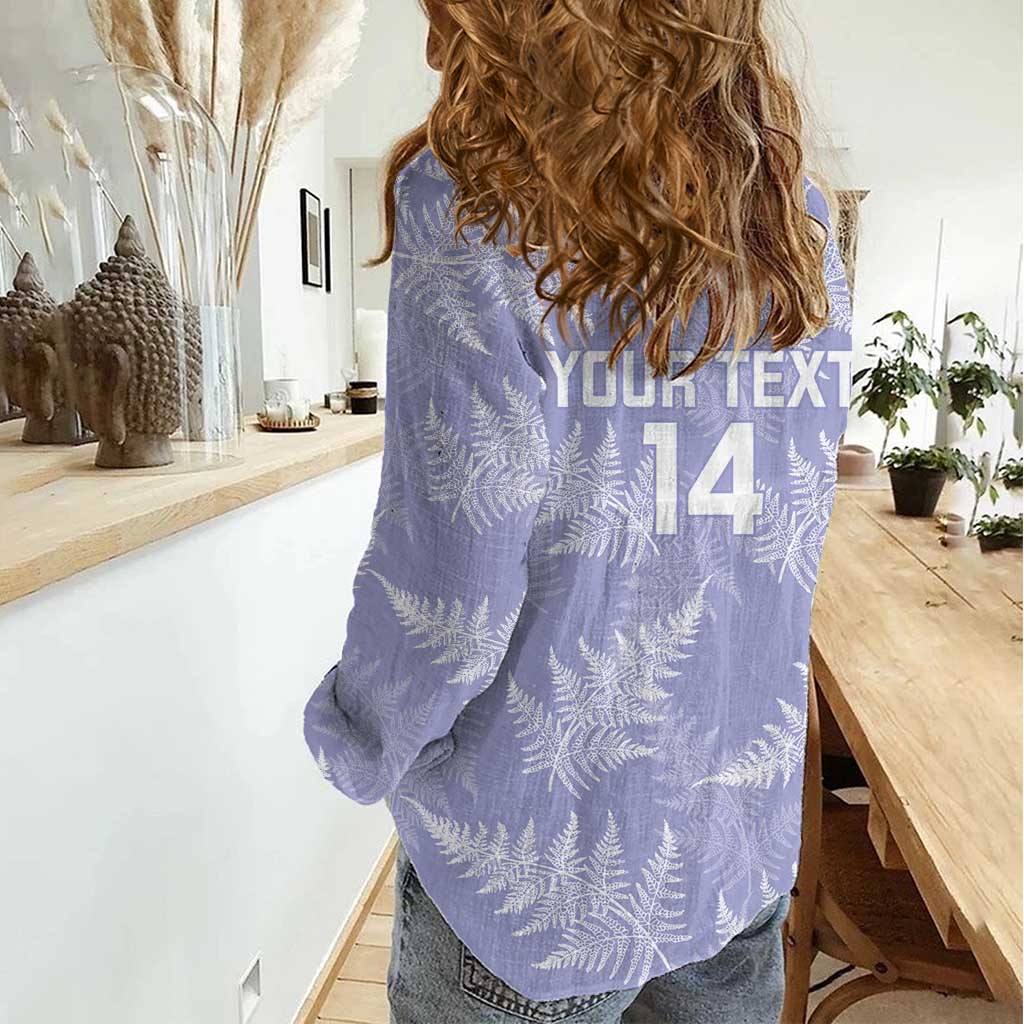 New Zealand Silver Fern Rugby Custom Women Casual Shirt Go Aotearoa Champions Purple Version - Aussie Hoodie