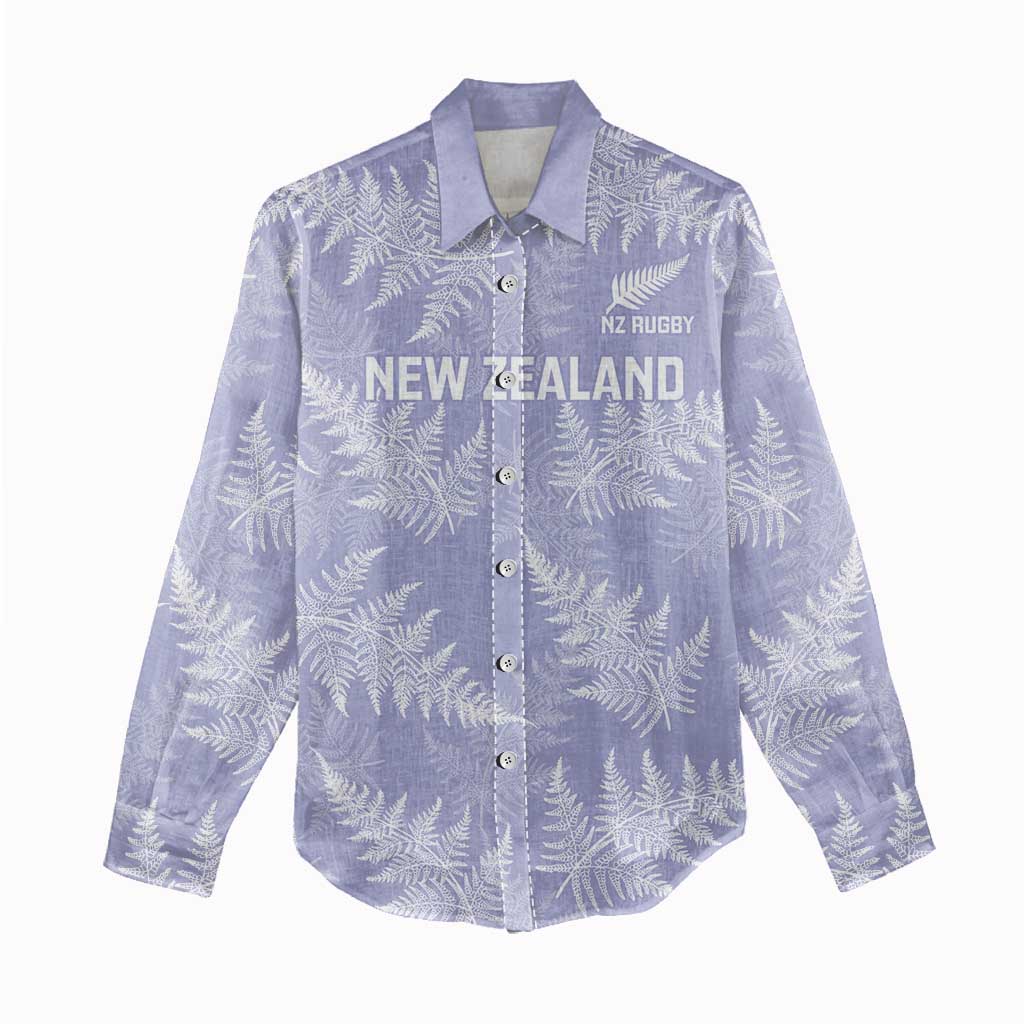 New Zealand Silver Fern Rugby Custom Women Casual Shirt Go Aotearoa Champions Purple Version - Aussie Hoodie