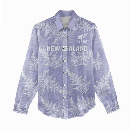 New Zealand Silver Fern Rugby Custom Women Casual Shirt Go Aotearoa Champions Purple Version - Aussie Hoodie