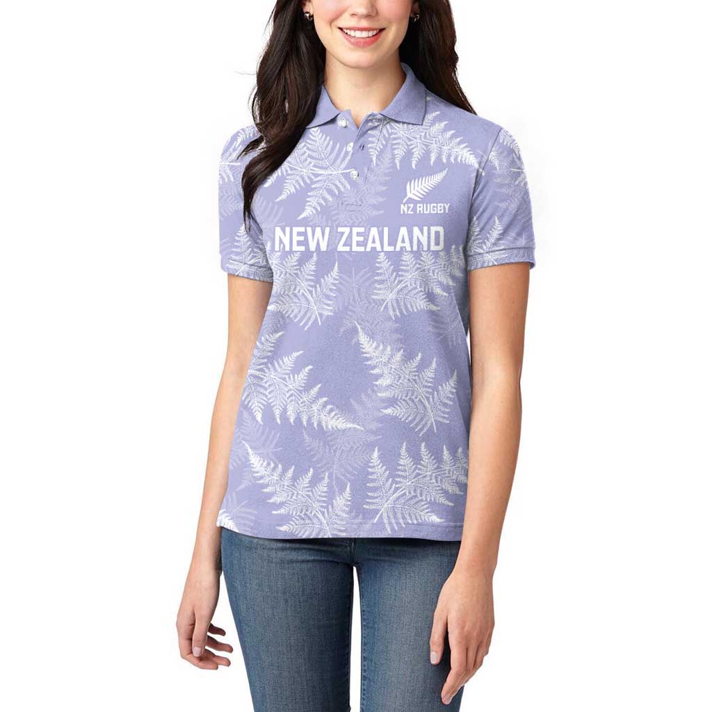 New Zealand Silver Fern Rugby Custom Women Polo Shirt Go Aotearoa Champions Purple Version - Aussie Hoodie