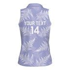 New Zealand Silver Fern Rugby Custom Women Sleeveless Polo Shirt Go Aotearoa Champions Purple Version - Aussie Hoodie