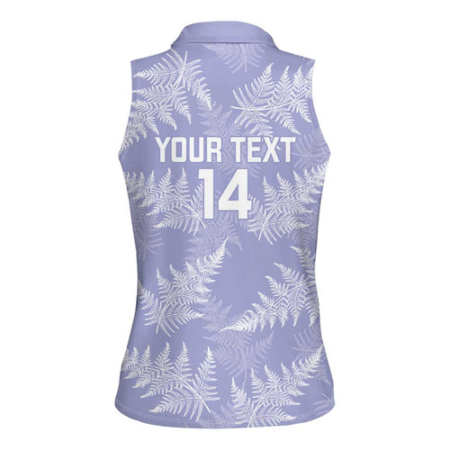 New Zealand Silver Fern Rugby Custom Women Sleeveless Polo Shirt Go Aotearoa Champions Purple Version - Aussie Hoodie