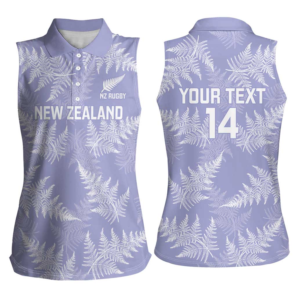 New Zealand Silver Fern Rugby Custom Women Sleeveless Polo Shirt Go Aotearoa Champions Purple Version - Aussie Hoodie