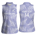 New Zealand Silver Fern Rugby Custom Women Sleeveless Polo Shirt Go Aotearoa Champions Purple Version - Aussie Hoodie