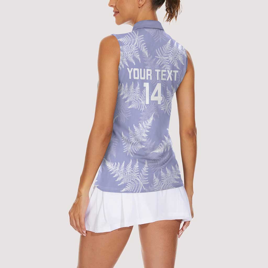 New Zealand Silver Fern Rugby Custom Women Sleeveless Polo Shirt Go Aotearoa Champions Purple Version - Aussie Hoodie