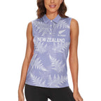 New Zealand Silver Fern Rugby Custom Women Sleeveless Polo Shirt Go Aotearoa Champions Purple Version - Aussie Hoodie