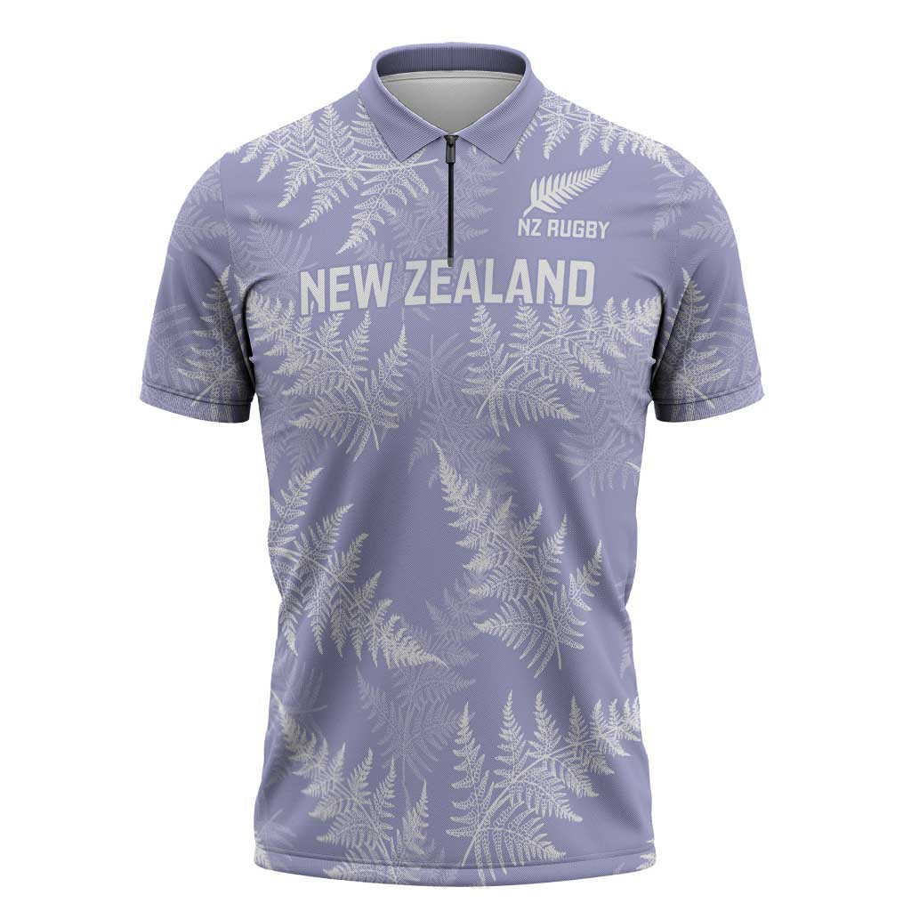 New Zealand Silver Fern Rugby Custom Zipper Polo Shirt Go Aotearoa Champions Purple Version - Aussie Hoodie