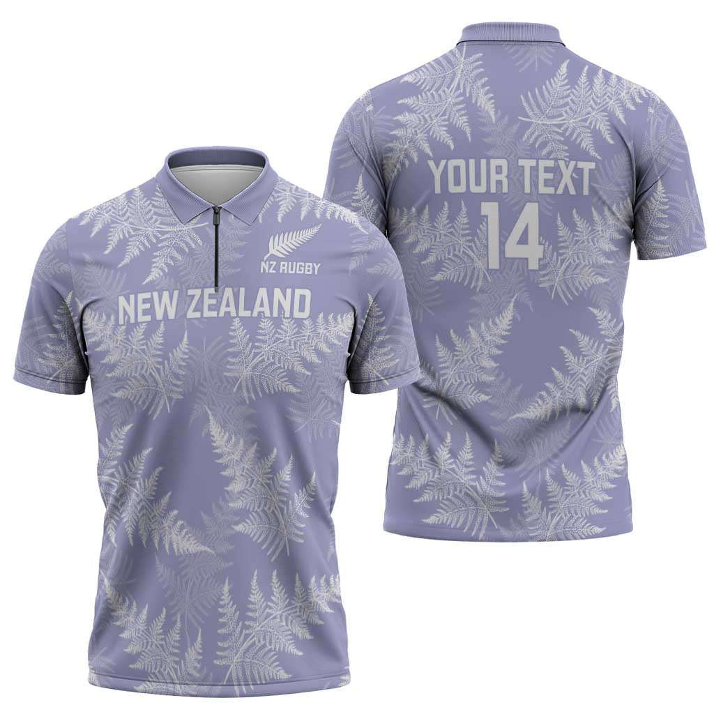 New Zealand Silver Fern Rugby Custom Zipper Polo Shirt Go Aotearoa Champions Purple Version - Aussie Hoodie
